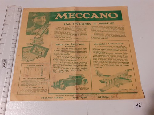 Meccano 1930s flyer car - 42.,